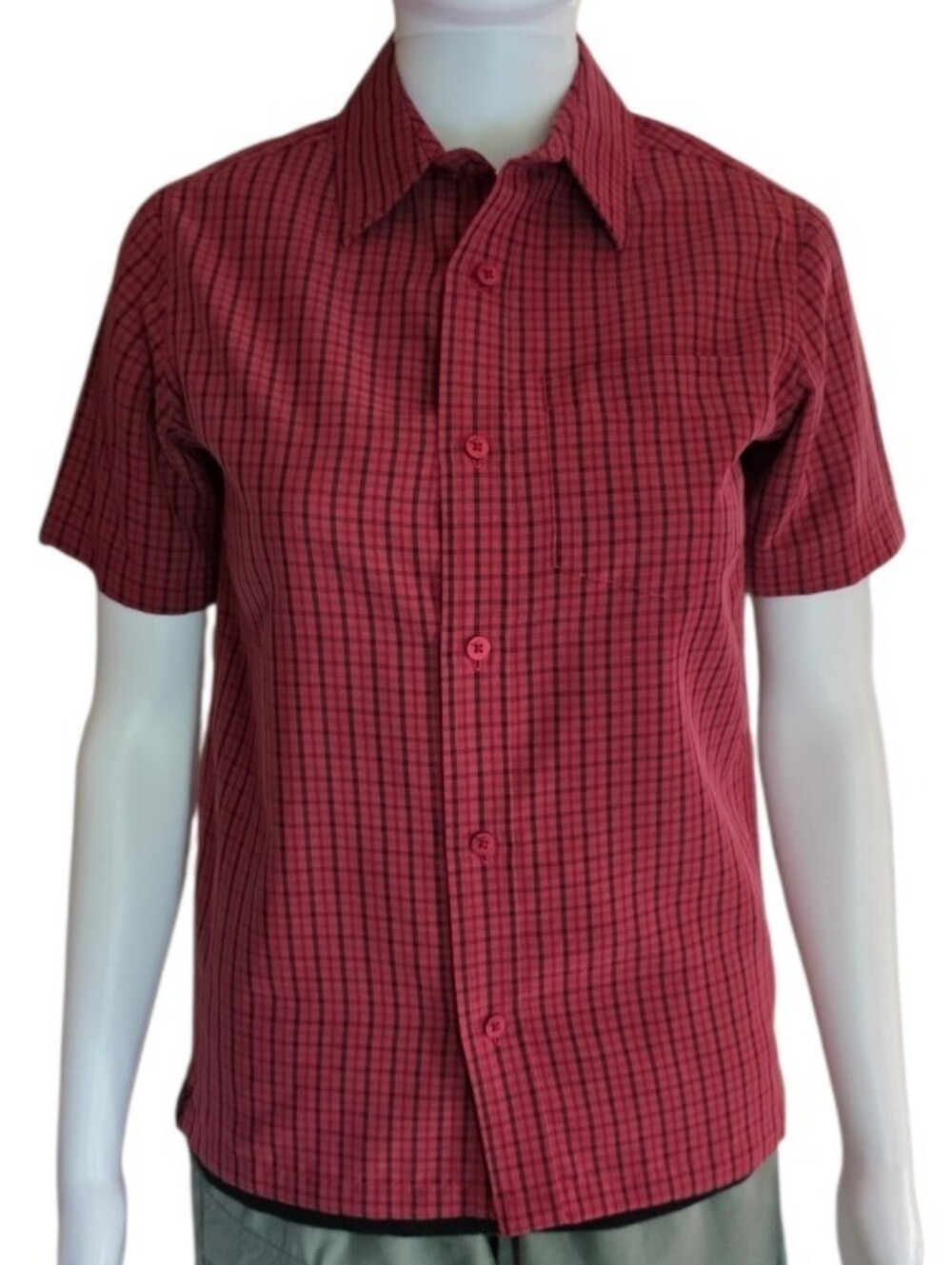 Y2K Tony Hawk Red Plaid Button Up Shirt 🛹